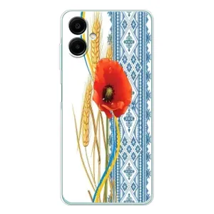 Силіконовый Чохол на Samsung Galaxy A07 з картинкой Вишиванки (Вишиванка з квіткою)
