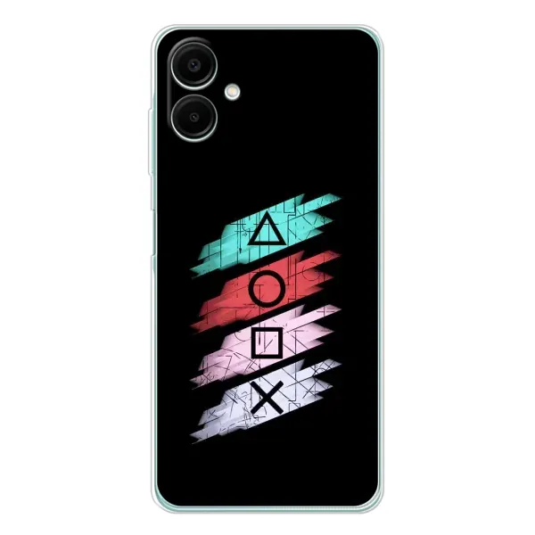 Чехол с рисунком «Значки Sony» для Samsung Galaxy A07 Чехол с рисунком «Значки Sony» для Samsung Galaxy A07