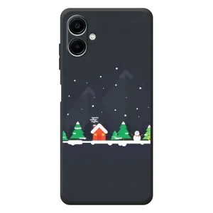 Силиконовый бампер на рождество для Samsung Galaxy A07s (Город зимний)