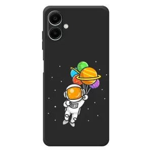 Силиконовый Чехол с принтом "Космонавты" на Samsung Galaxy A07s (Космонавт с шариками)
