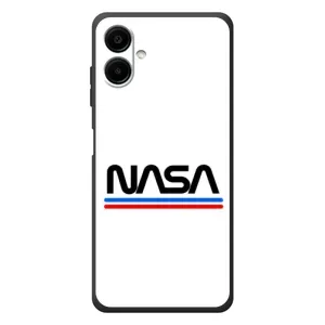 Силіконовый бампер з принтом "Наса" на Samsung Galaxy A07s (NASA на білому тлі)