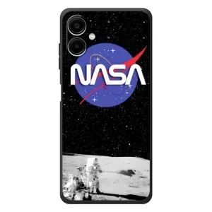 Силіконовый бампер з принтом "Наса" на Samsung Galaxy A07s (Nasa на місяці)