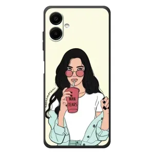 Силіконовый Чохол на Samsung Galaxy A07s з картинкой Модных девушек (З напоєм)