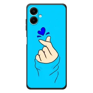 Чехлы (Знак сердечка) на Samsung Galaxy A07s (Сердце на синем)