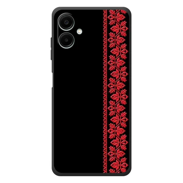 Чехол с рисунком «Вышиванка на черном» для Samsung Galaxy A07s Чехол с рисунком «Вышиванка на черном» для Samsung Galaxy A07s