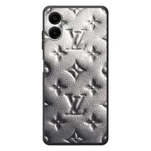 Текстурный Чехол Louis Vuitton для Самсунг Галакси А08 (Бежевый ЛВ)