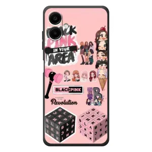Чехлы с картинкой для Samsung Galaxy A08 (BLACK PINK коллаж)