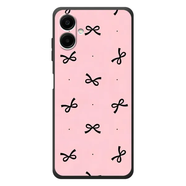 Чехол с рисунком «Черные бантики» для Samsung Galaxy A08