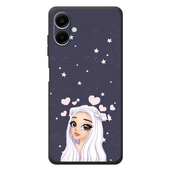 Чехол с рисунком «Девушка и сердечки» для Samsung Galaxy A08 Чехол с рисунком «Девушка и сердечки» для Samsung Galaxy A08