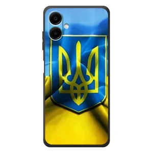 Чехол с картинкой (Патриотический ГЕРБ) на Samsung Galaxy A08 (Герб и Флаг Украины)