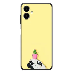 Бампер для Samsung Galaxy A08 с картинкой "Песики" (Кактус на голове)