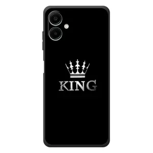 Чохол (Корона на чорному фоні) для Самсунг Галаксі А08 (KING)
