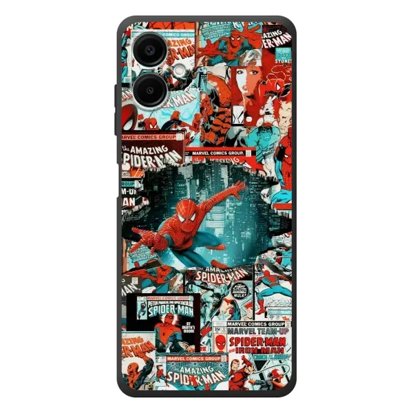 Чехол с рисунком «Комиксы Человек Паук» для Samsung Galaxy A08 Чехол с рисунком «Комиксы Человек Паук» для Samsung Galaxy A08