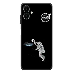 Силиконовый бампер с принтом "Наса" на Samsung Galaxy A08 (Космонавт баскетболист)