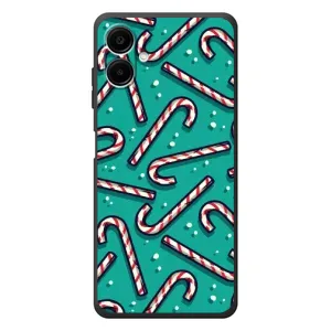 Силіконовий бампер на різдво для Samsung Galaxy A08 (Льодяники)