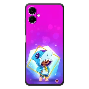 Чехол Бравл Старс для Samsung Galaxy A08 (Леон в костюме Акулы)