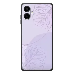 Чохол квітковий дизайн для Samsung Galaxy A08 (Монстера фіолетова)