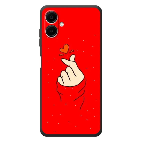 Чехол с рисунком «Сердце на красном» для Samsung Galaxy A08 Чехол с рисунком «Сердце на красном» для Samsung Galaxy A08
