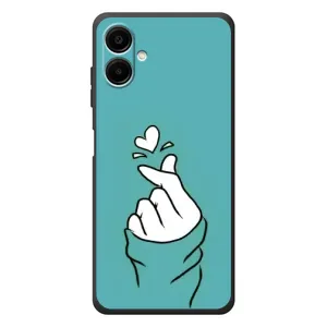Чехлы (Знак сердечка) на Samsung Galaxy A08 (Сердечко на бирюзовом)
