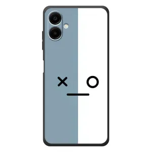 Силиконовые Чехлы (смешные стикеры) для Samsung Galaxy A08 (Серо-белый)
