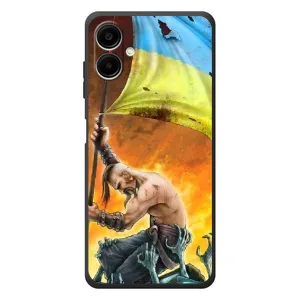 Чехол с картинкой (Патриотический КОЗАК) на Samsung Galaxy A08 (Сильный Козак)