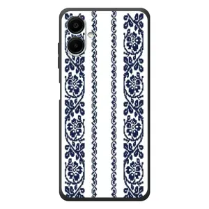 Силіконовый Чохол на Samsung Galaxy A08 з картинкой Вишиванки (Синя вишиванка)