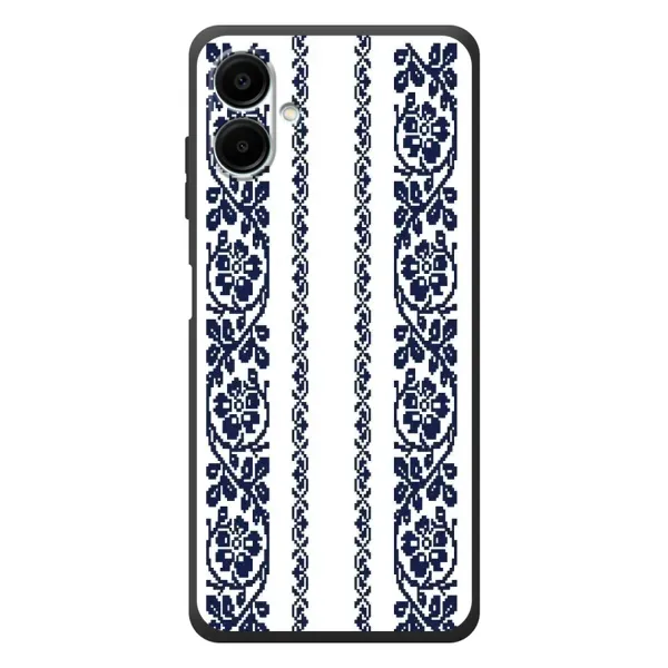 Чехол с рисунком «Синяя вышиванка» для Samsung Galaxy A08