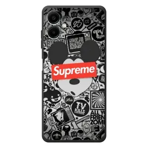 Чехол с Брендами одежды на Самсунг Галакси А08 (Supreme Маус)