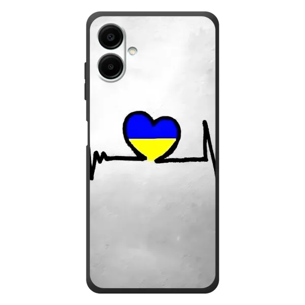 Чехол с рисунком «Украинская кардиограмма» для Samsung Galaxy A08 Чехол с рисунком «Украинская кардиограмма» для Samsung Galaxy A08