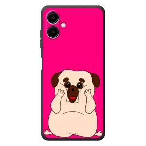 Чехол (ТПУ) Милые собачки для Samsung Galaxy A08 (Веселый Мопсик)