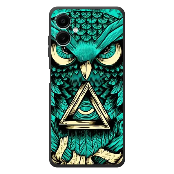 Чехол с рисунком «Зеленая сова» для Samsung Galaxy A08 Чехол с рисунком «Зеленая сова» для Samsung Galaxy A08