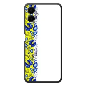 Силіконовый Чохол на Samsung Galaxy A08 з картинкой Вишиванки (Жовто-біла вишиванка)
