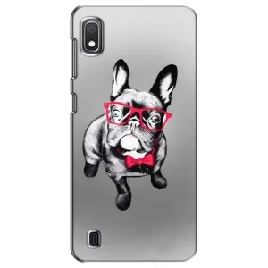 Чехол (ТПУ) Милые собачки для Samsung Galaxy A10 2019 (A105F) (Бульдог в очках)