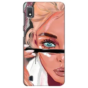 Силиконовый Чехол на Samsung Galaxy A10 2019 (A105F) с картинкой Стильных Девушек (Девушка и ресницы)