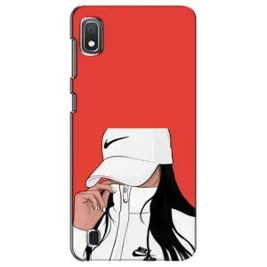 Силиконовый Чехол на Samsung Galaxy A10 2019 (A105F) с картинкой Стильных Девушек (Девушка Nike)