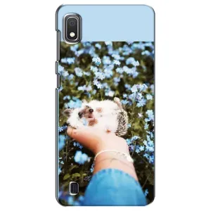 Чехлы с изображением разных животных для Samsung Galaxy A10 2019 (A105F) (Ежик на руках)