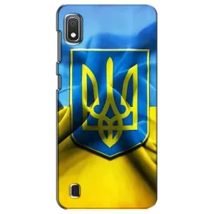Чехол с картинкой (Патриотический ГЕРБ) на Samsung Galaxy A10 2019 (A105F) (Герб и Флаг Украины)