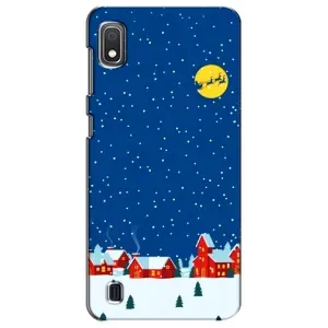 Силиконовый бампер на рождество для Samsung Galaxy A10 2019 (A105F) (Город в снегу)