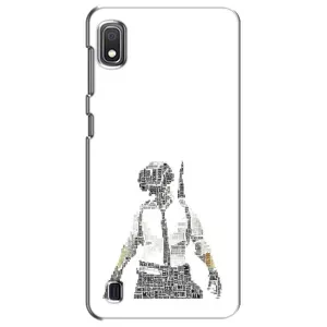 Силиконовый чехол с картинкой "Герой Pubg" на Samsung Galaxy A10 2019 (A105F) (Из букв)