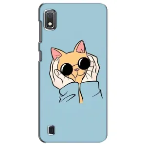 Бампер с изображением Котиков для Самсунг Галакси А10 2019 (КОТИК в очках)