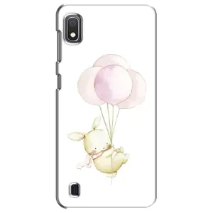 Силиконовый бампер с картинкой животных для Samsung Galaxy A10 2019 (A105F) (Кролик и шарики)
