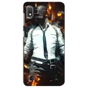 Силиконовый чехол с картинкой "Герой Pubg" на Samsung Galaxy A10 2019 (A105F) (Man Пубг)