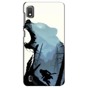 Силиконовый бампер с картинкой животных для Samsung Galaxy A10 2019 (A105F) (Медведь и лес)
