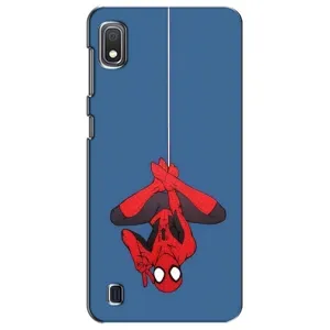 Чехол Супергерой Человека Паука на Samsung Galaxy A10 2019 (A105F) (На паутине)