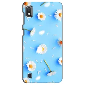 Чохол з Квітами для Samsung Galaxy A10 2019 (A105F) (ромашки на блакитному)