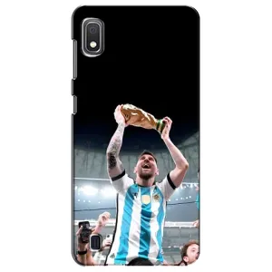 Чехлы Лео Месси Аргентина для Samsung Galaxy A10 2019 (A105F) (Счастливый Месси)