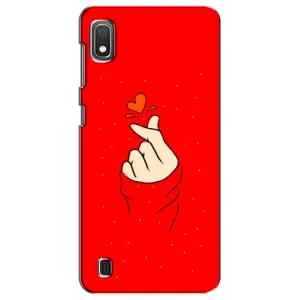 Чехлы (Знак сердечка) на Samsung Galaxy A10 2019 (A105F) (Сердце на красном)