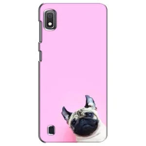Бампер для Samsung Galaxy A10 2019 (A105F) с картинкой "Песики" (Собака на розовом)