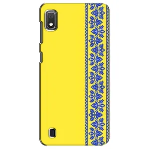 Силіконовый Чохол на Samsung Galaxy A10 2019 (A105F) (Вишиванка на жовтому фоні)