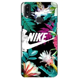 Силіконовый Чохол на Samsung Galaxy A10s (A107) з картинкою НАЙК (Квітковий Nike)